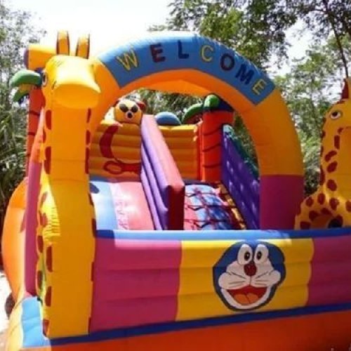 12 Feet Giraffe Theme Bouncy Castle