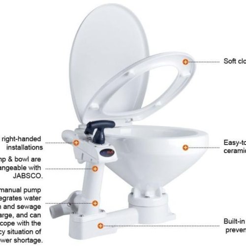 Caravan Boat Yacht Manually Operated Marine Toilet Regular