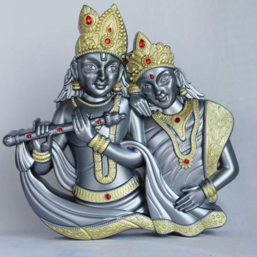 radha krishna Wall Frame grey
