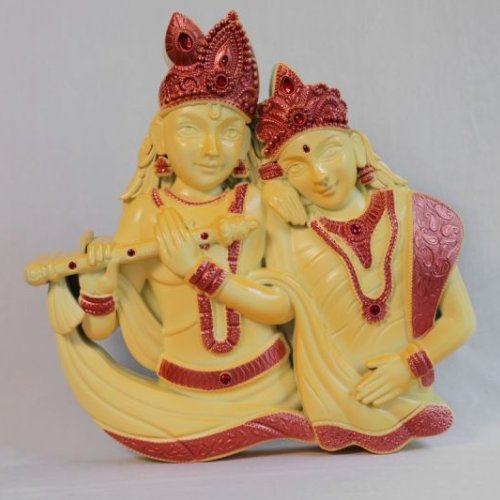 Radha Krishna Wall Frame yellow