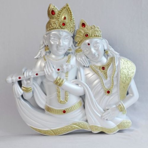 radha krishna Wall Frame White