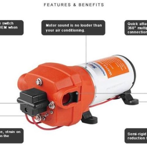 Seaflo Fresh Water Pump Diaphragm Pumps 12V / 24V 17LPM 17-60PSI