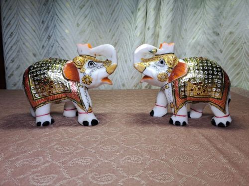 Marble Elephant Statue