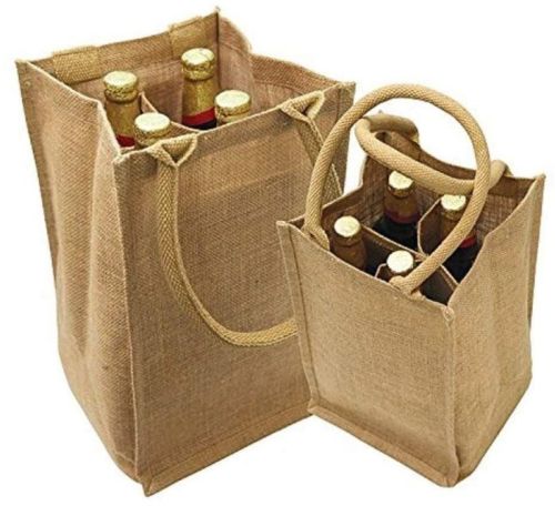 Jute Wine Bottle Bags