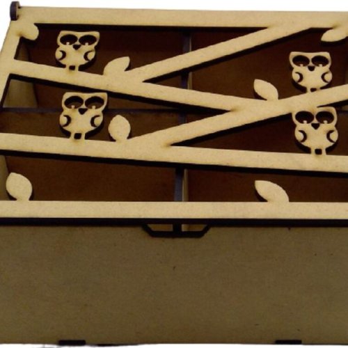 Owl Design MDF Laser Cut Gift Box