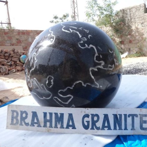 Natural Solid Granite Kugel Stone Fountain Ball