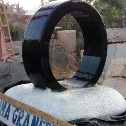 Stone Rotating Ring Fountain