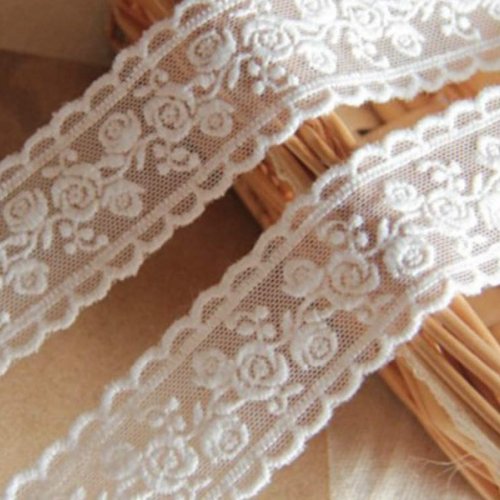 White Embroidered Cotton Garment Laces