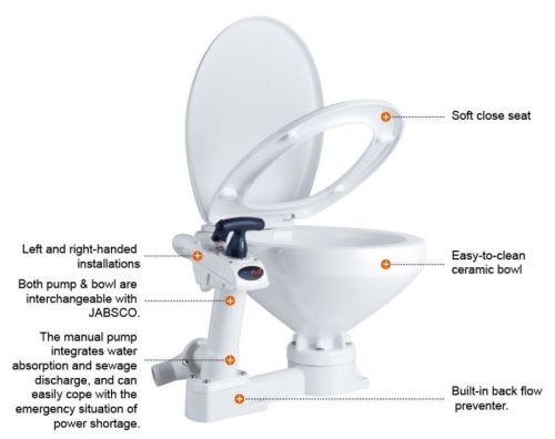 Caravan Boat Yacht Manually Operated Marine Toilet Regular