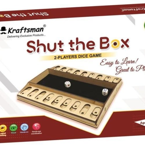 Kraftsman Wooden Shut The Box Game