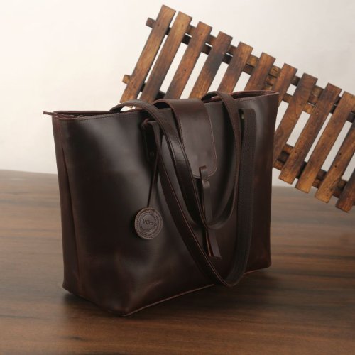 Ladies Leather Shoulder Tote Bag