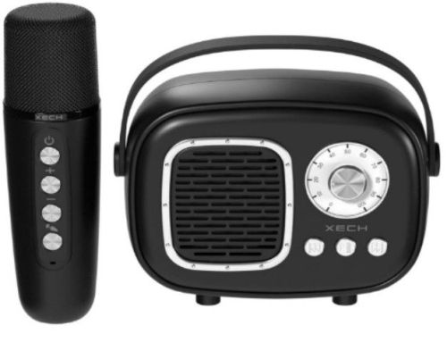XECH Retro Jam Bluetooth Speaker With Karaoke Mic