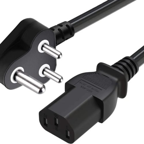 3 Pin Black Power Cord