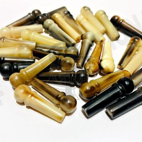 Buffalo Horn Natural Color Full Bridge Pins