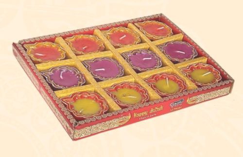 12 Pcs Decorative Wax Diya