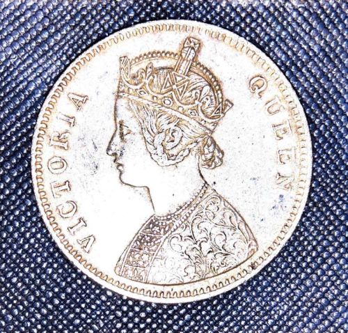Victoria 1862 One Rupee Silver Coin