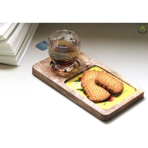 WOODEN COASTER TRAY