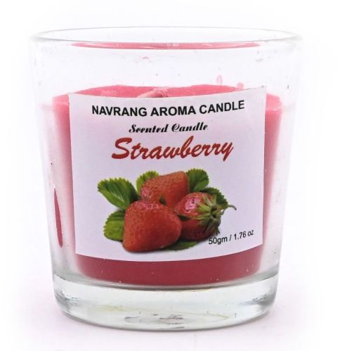 Strawberry Votive Glass Candle