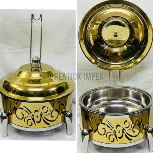 Brass Round Chafing Dish