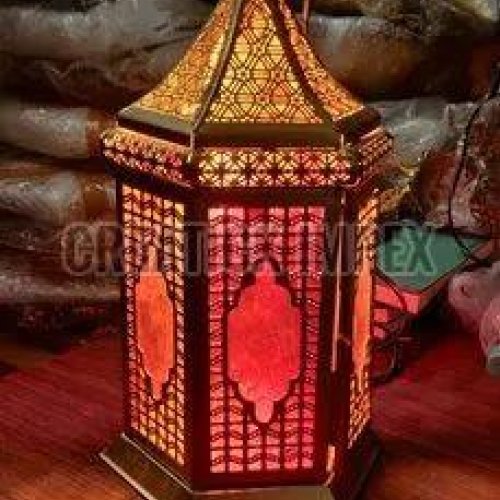 Brass Hanging Moroccan Lantern