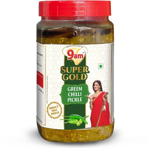 9am Super Gold Green Chilli Pickle