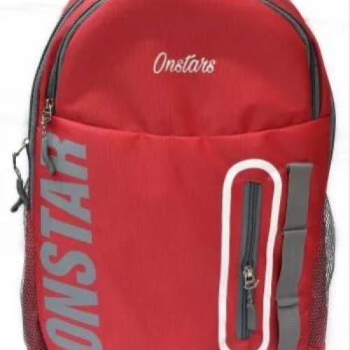 Red Printed Onstars School Bag