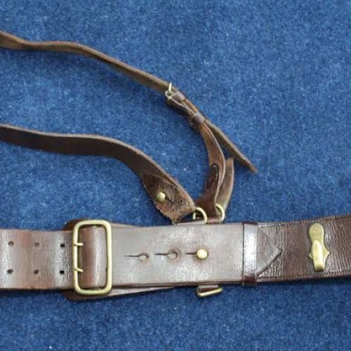 Army Uniform Sam Browne Leather Belt