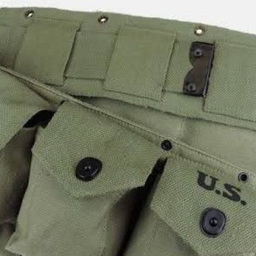 WW2 Us M1942 Bar Ammo Rifle Belt