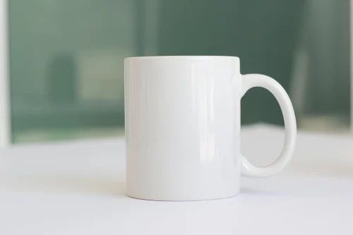 Plain White Ceramic Coffee Mug