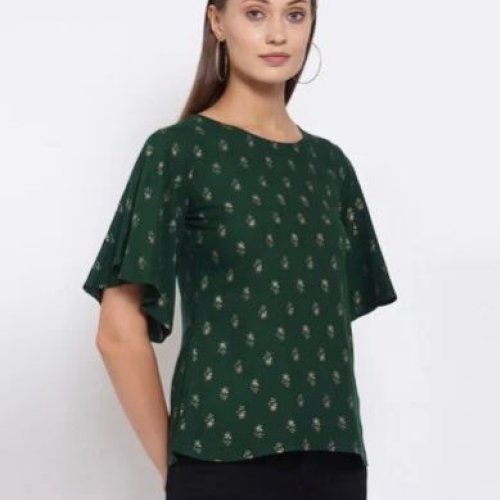 Ladies Nylon Printed Fancy Top