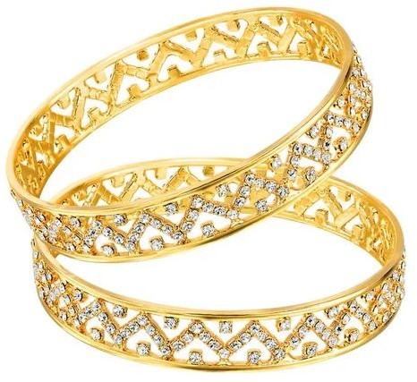Party Wear Golden Imitation Stone Bangle