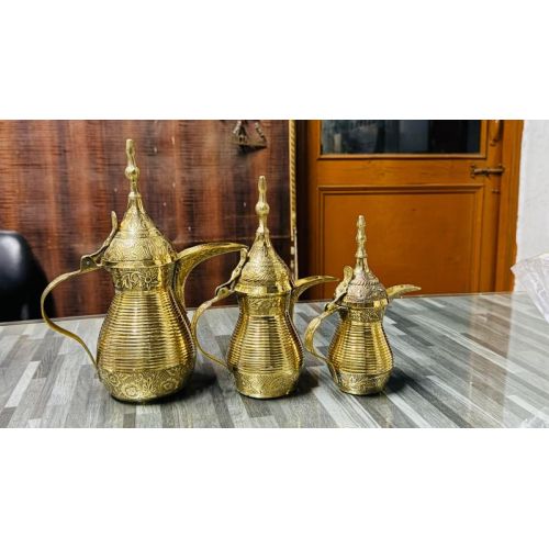 BRASS DALLAH ROUND SALAI