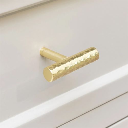 Gold Metal Hammered Drawer Pull Handle