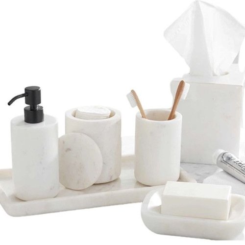 Marble Bathroom Accessories Set
