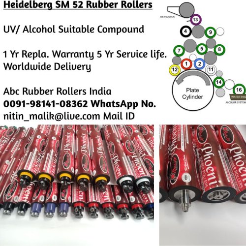 Heidelberg SM 52 Rollers Rubber Rilson Chrome Rollers Speed master