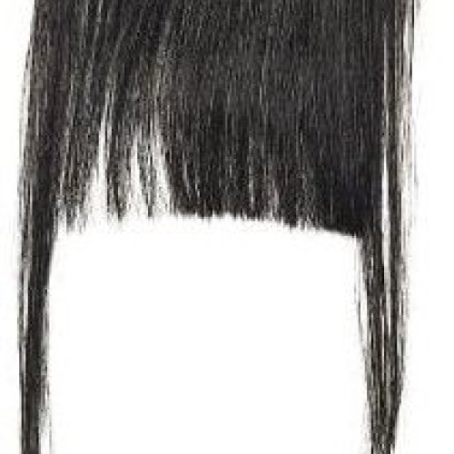 black clip real hair invisible bang