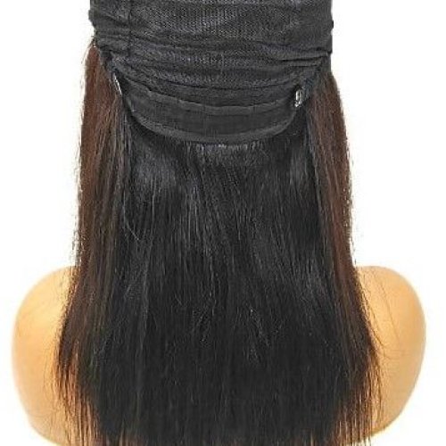 Brown Adjustable Real Hair Wig