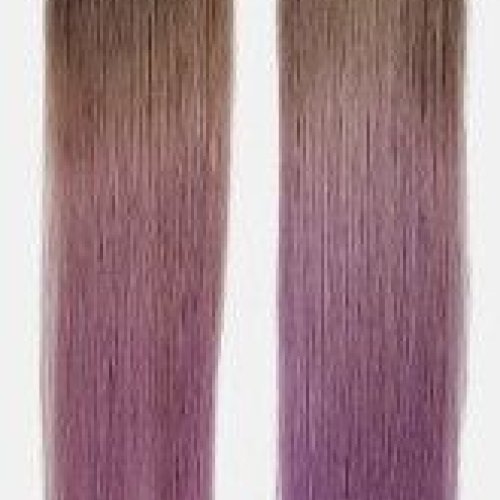 lilac brown real hair one clip streaks extensions