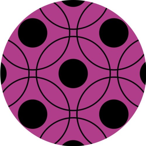Black Dots and Circles Design Fabric
