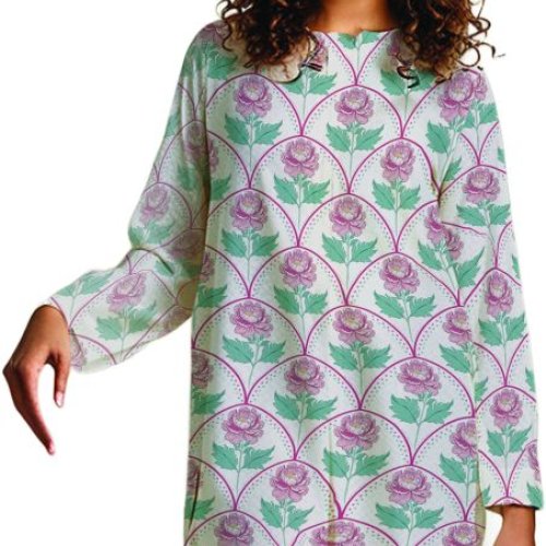 Ladies Floral Print Short Kurti