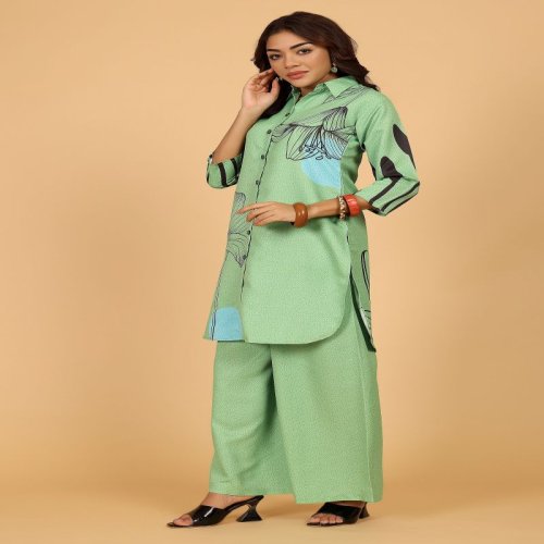 Ladies Green Floral Co-Ord Set