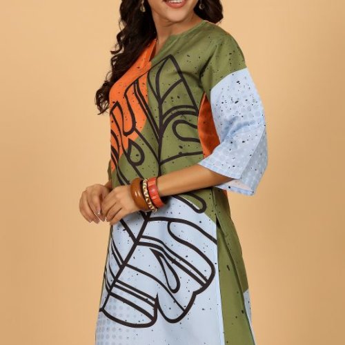 Ladies Stylish Leaf Printed Co-Ord Set