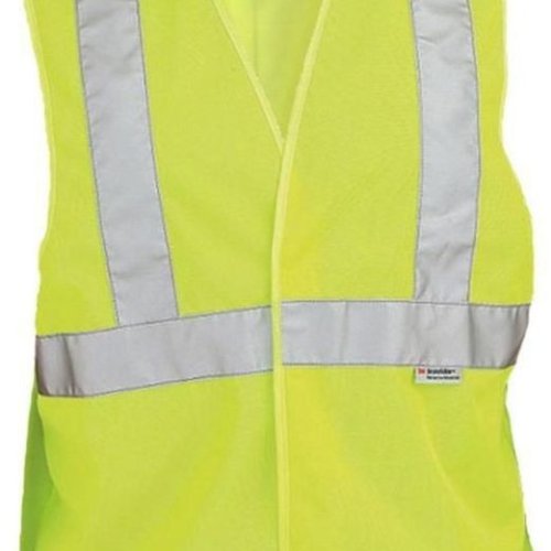 Neon Yellow Nylon Reflective Safety Jacket