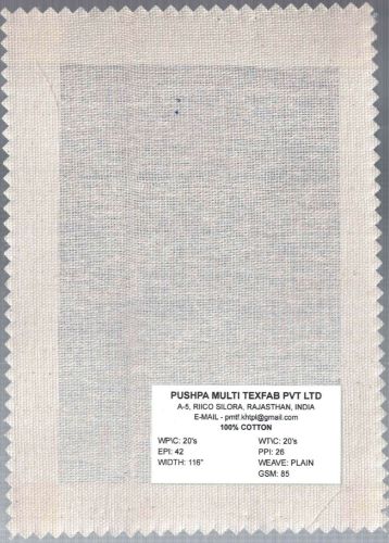 85 GSM Cotton Plain Fabric