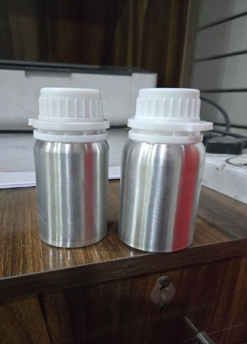 Silver Aluminum Essential Oil Bottle With White Cap