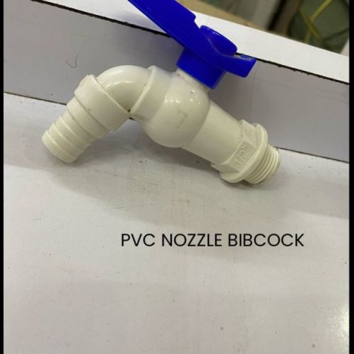 PVC Nozzle Bibcock Blue Handle Tap