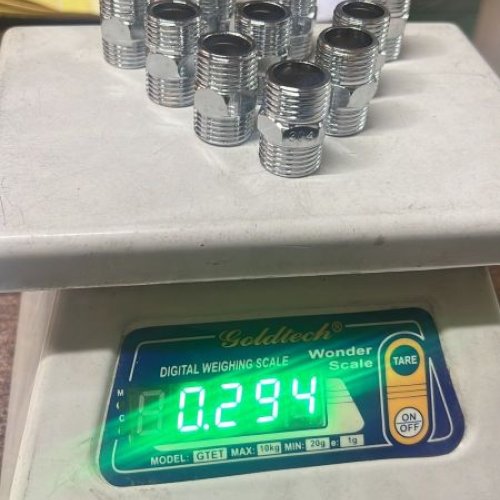 SS Hex Threaded Nipple Connector