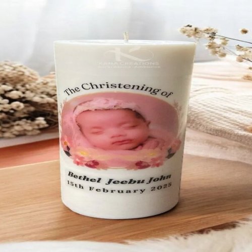 Soy Wax Baptism Candle