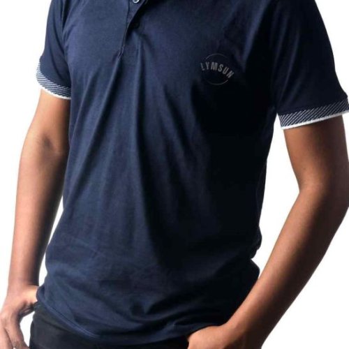 Mens Blue Polo T Shirt