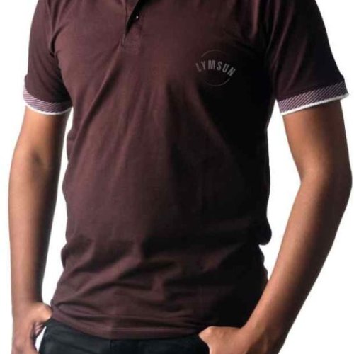 Mens Brown Polo T Shirt
